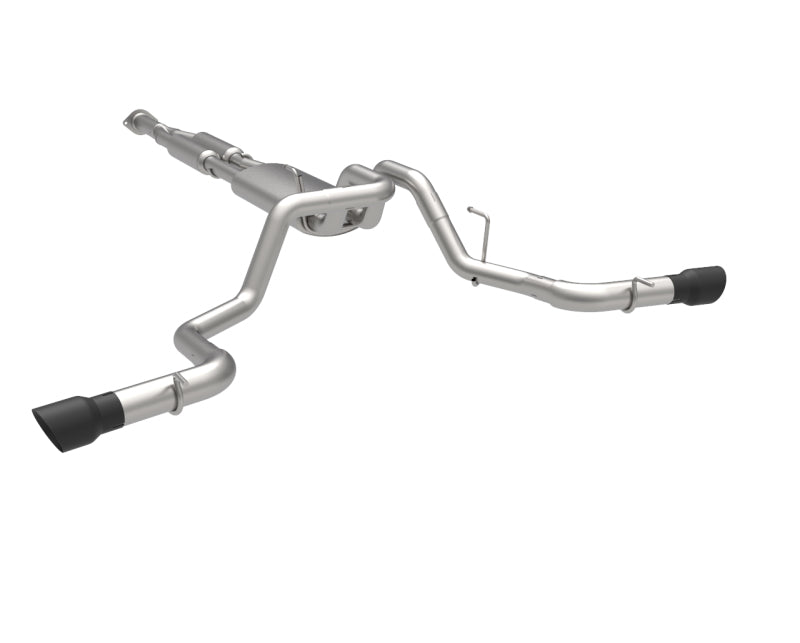 Kooks Headers Kooks 2021+ Ford F150 2.7/3.5/5.0L 3in Dual Cat-Back Side Exit Exhaust w/Black Tips 13704240 13704240 Photo - Unmounted