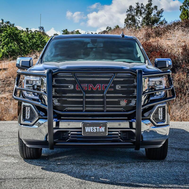 Westin 19-21 GMC Sierra 1500 HDX Grille Guard - Black 57-3965 57-3965 Photo - Mounted