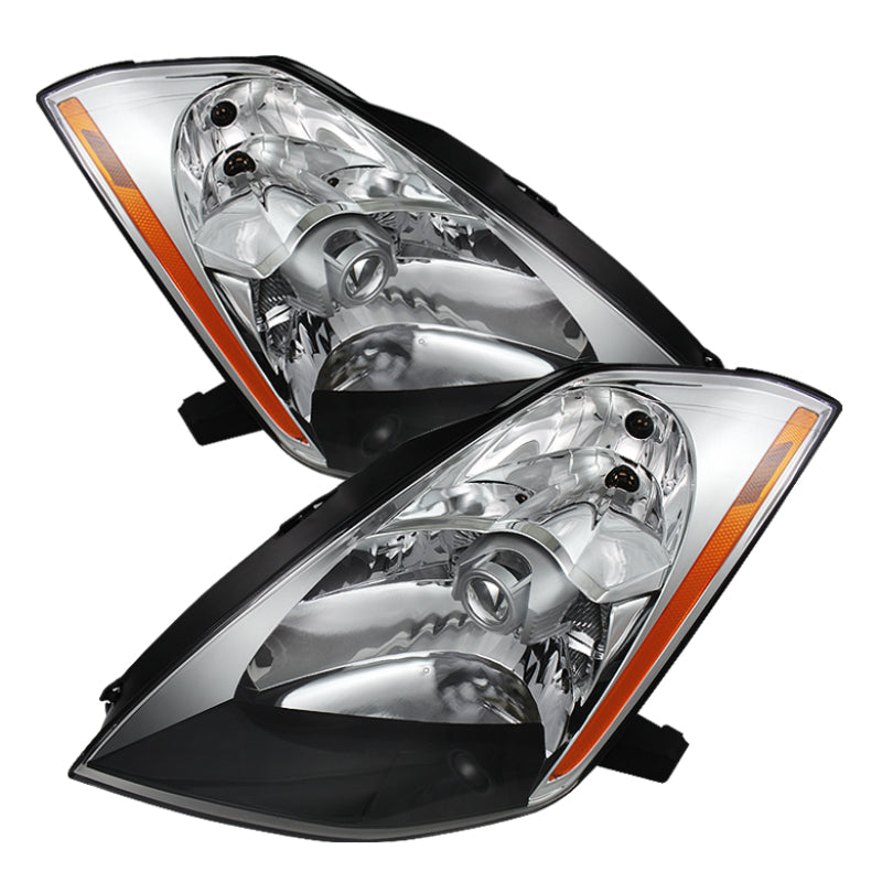 SPYDER Xtune Nissan 350Z 03-05 (Hid Model Only) Crystal Headlights Chrome HD-JH-N350Z-HID-C 9025532 9025532 Photo - Primary