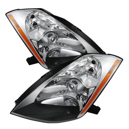 SPYDER Xtune Nissan 350Z 03-05 (Hid Model Only) Crystal Headlights Chrome HD-JH-N350Z-HID-C 9025532 9025532 Photo - Primary