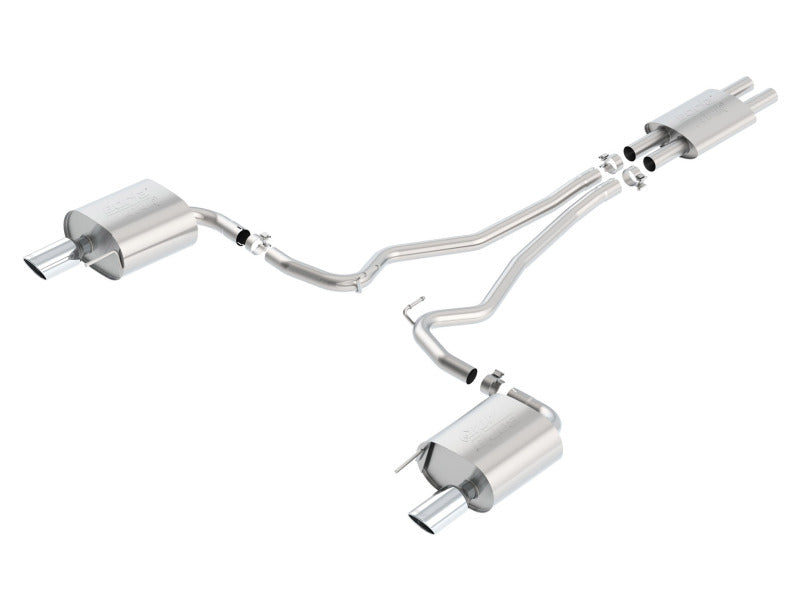 Borla ATAK Cat Back 15 Ford Mustang 3.7L V6 MT/AT 2.25in Pipe 4in Single Round Rolled Tips 140588 140588 Photo - Primary