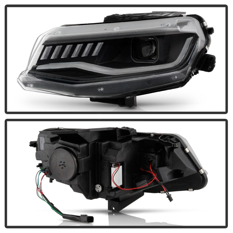 Spyder Chevy Camaro 16-18 HID Model Full LED Headlights Black PRO-YD-CCAM16HIDAP-SEQ-BK 5087355 5087355 Photo - Unmounted