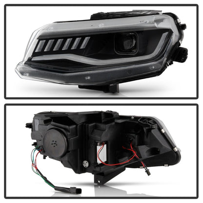 Spyder Chevy Camaro 16-18 HID Model Full LED Headlights Black PRO-YD-CCAM16HIDAP-SEQ-BK 5087355 5087355 Photo - Unmounted