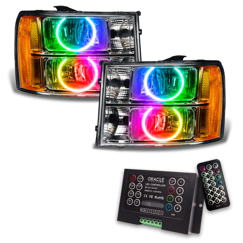 ORACLE Lighting Oracle 07-13 GMC Sierra SMD HL - Round Ring Design - ColorSHIFT w/ 2.0 Controller 8165-333 8165-333 Photo - in package