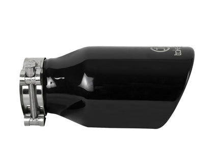 aFe Takeda 304 Stainless Steel Clamp-On Exhaust Tip 2.5in.Inlet / 4in Outlet - Black 49T25404-B08 49T25404-B08 Photo - Unmounted
