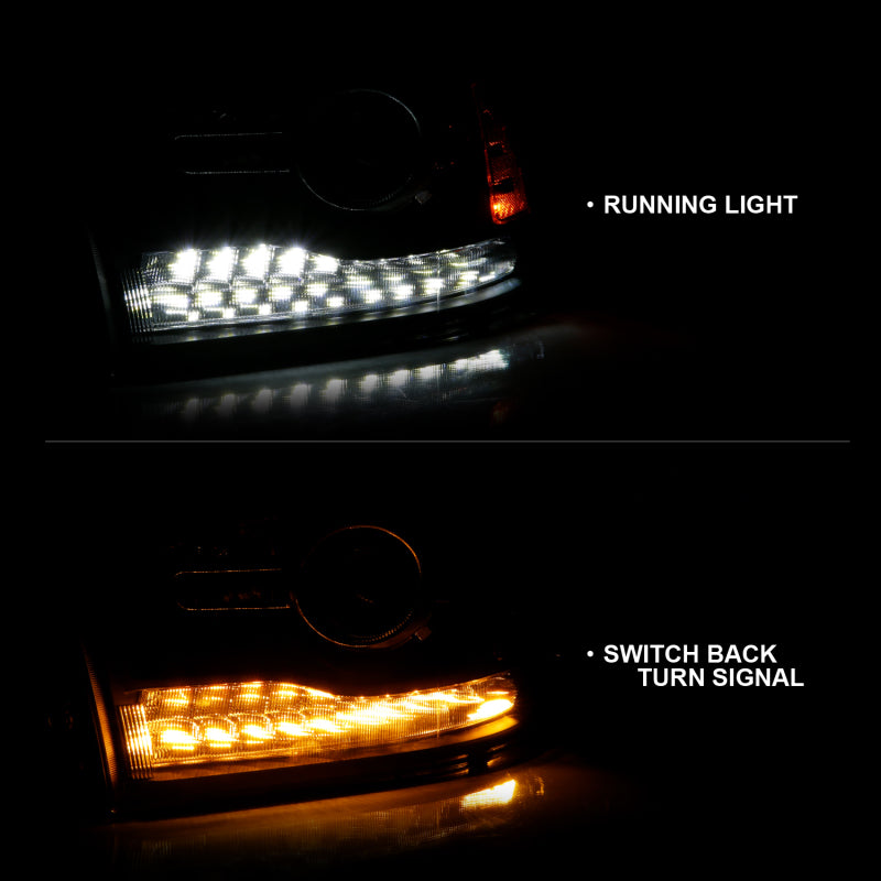 ANZO 2009-2018 Dodge Ram 1500 Projector Headlights Plank Style Halo w/Switchback Matte Black 111489 111489 Photo - Unmounted