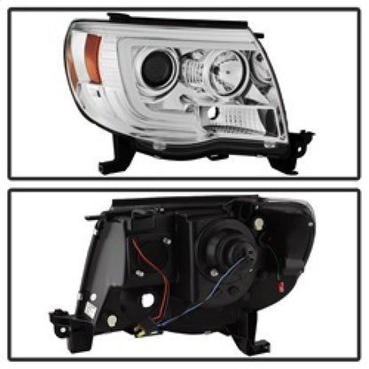 Spyder Toyota Tacoma 05-11 Projector Headlights - Light Bar DRL - Chrome PRO-YD-TT05V2-LB-C 5084668 5084668 Photo - Unmounted