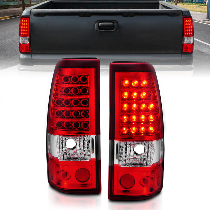 Anzo 2003-2006 Chevrolet Silverado 1500 LED Taillights Red/Clear 311007 Photo - lifestyle view