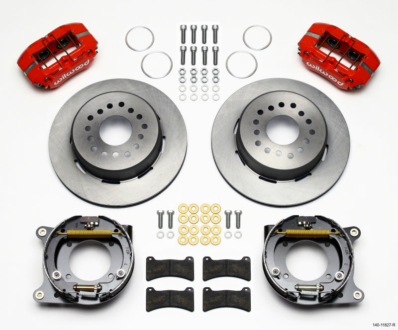Wilwood Dynapro Low-Profile 11.00in P-Brake Kit - Red Impala 59-64 / Corvette 57-62 140-11827-R 140-11827-R Photo - Primary