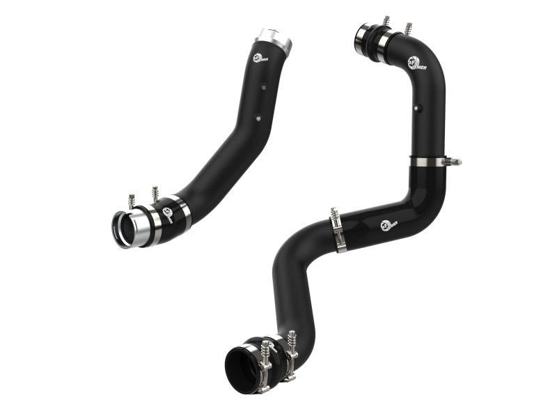 aFe 2024 GM Diesel Trucks V8 6.6L L5P BladeRunner Aluminum 3in Hot & 3.5in Cold Charge Pipe - Black 46-20704-B 46-20704-B Photo - Primary