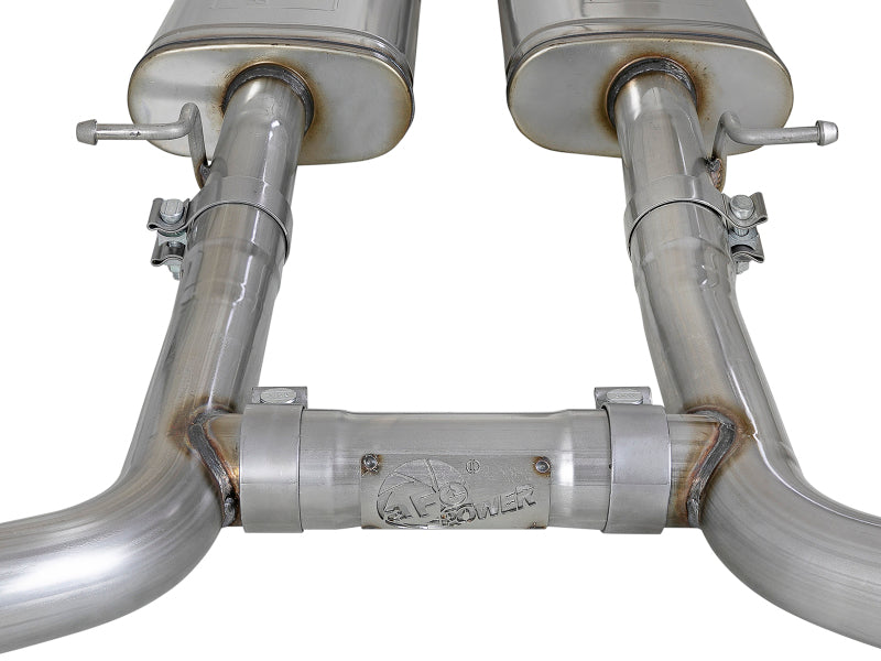 aFe MACH Force-Xp 2-1/2in 304 SS Cat-Back Exhaust 15-21 Dodge Challenger V6-3.6L - Quad Black Tip 49-32067-B 49-32067-B Photo - Unmounted