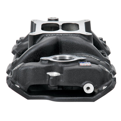 Edelbrock Intake Manifold, RPM Air-Gap, Small-Block Chevy 262-400, Black 75013 Photo - out of package