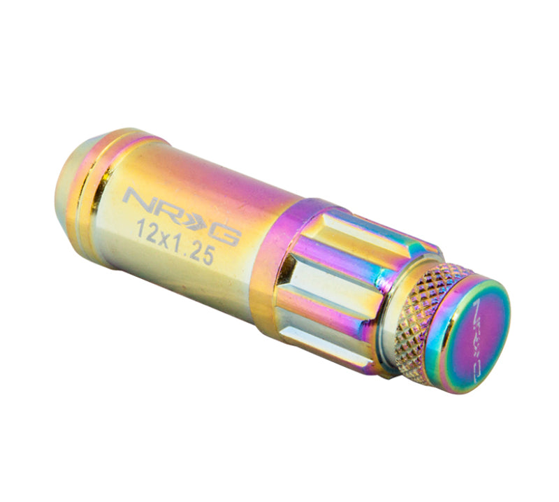 NRG M12 x 1.5 New Steel Lug Nut w/ Dust Cap Cover Set 21 Pc Neochrome LN-LS700MC-21 Photo - Primary