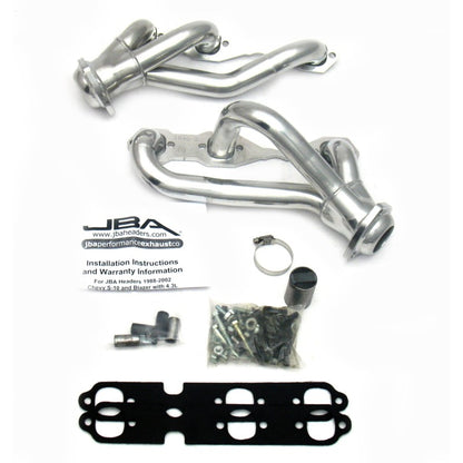 JBA 88-95 & 02-03 GM S-Truck 4.3L V6 4WD 1-1/2in Primary Silver Ctd Cat4Ward Header 1840S-3JS 1840S-3JS Photo - Primary