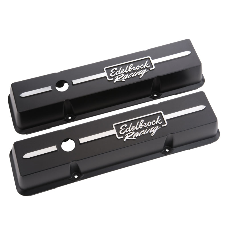 Edelbrock Valve Cover, Racing Series, Chevrolet, 1959-1986 262-400 CID V8 41633 Photo - out of package
