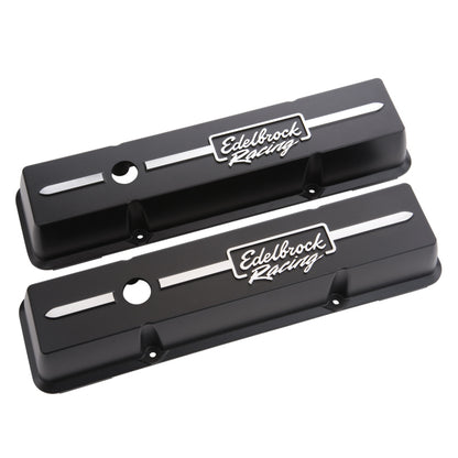 Edelbrock Valve Cover, Racing Series, Chevrolet, 1959-1986 262-400 CID V8 41633 Photo - out of package