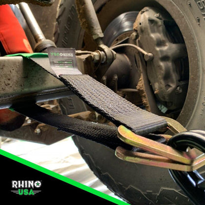 Rhino USA Axle Tie Down Straps (4-Pack) 2In X 38In - Black RNO-AXLESTRAPS RNO-AXLESTRAPS User 4