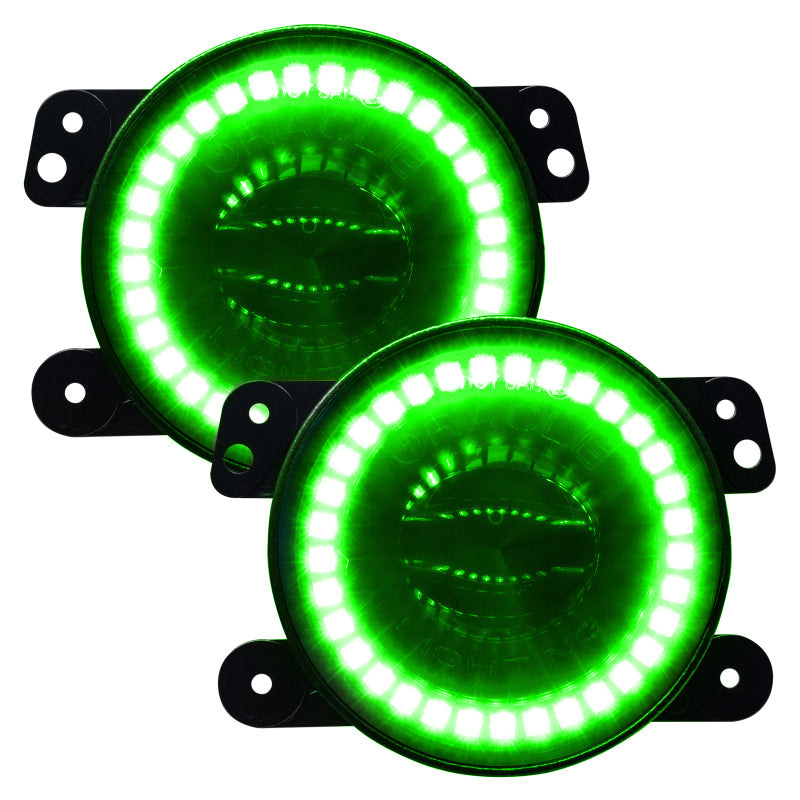 ORACLE Lighting Oracle Jeep Wrangler JK/JL/JT High Performance W LED Fog Lights - ColorSHIFT w/o Controller 5846-334 5846-334 Photo - Unmounted