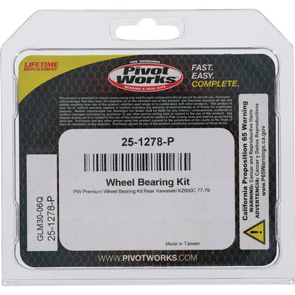 Pivot Works Kawasaki Wheel Bearing Kit Premium Bearings 25-1278-P 25-1278-P Photo - Primary