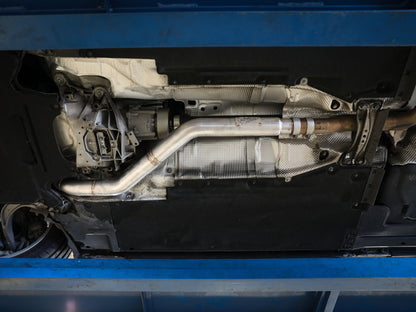 afe POWER MACH Force-Xp 09-16 Audi A4/A5 B8 L4-2.0L(t) 304 SS 3in. Front Resonator Delete Pipe 49-36428 49-36428 Photo - Mounted