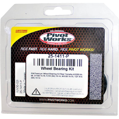 Pivot Works Yamaha Wheel Bearing Kit Premium Bearings 25-1411-P 25-1411-P Photo - Primary
