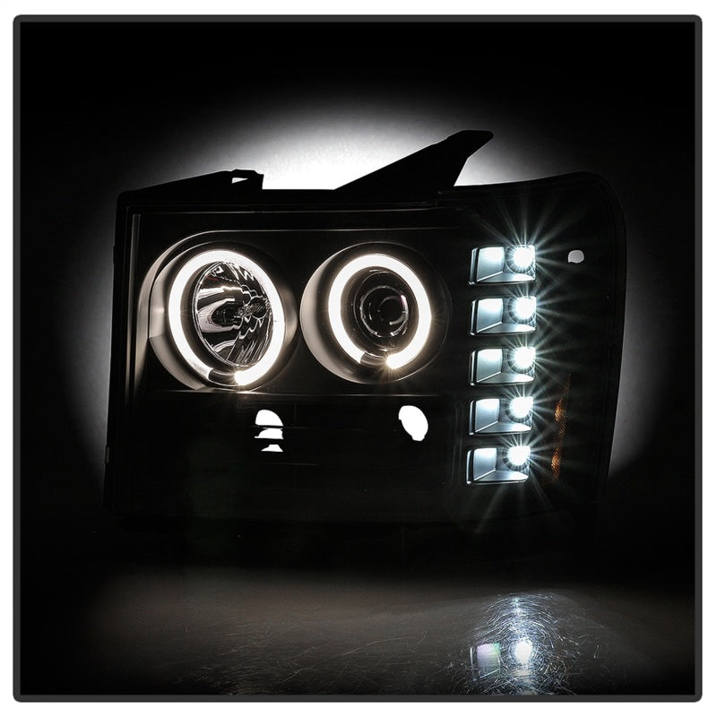 Spyder GMC Sierra 1500/GMC Sierra Denali 08-13 Projector LED Halo- LED All Blk PRO-YD-GS07-HL-BKV2 5086020 5086020 Photo - Unmounted