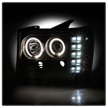 Spyder GMC Sierra 1500/GMC Sierra Denali 08-13 Projector LED Halo- LED All Blk PRO-YD-GS07-HL-BKV2 5086020 5086020 Photo - Unmounted