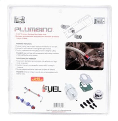 Spectre Stainless Steel Flex Heater Hose Kit 5/8in. Diameter - 4ft. Chrome 39698 39698 Photo - in package