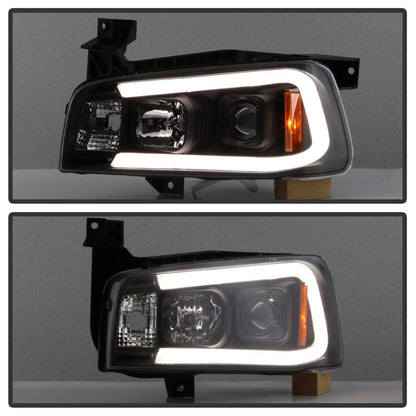 Spyder Dodge Charger 06-10 Projector Headlights - LED Light Bar - Black PRO-YD-DCH05V2-LB-BK 5085245 5085245 Photo - Unmounted