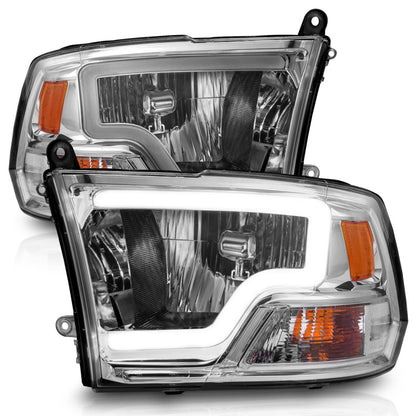 ANZO 2009-2018 Dodge Ram 1500/ 2500/ 3500 Crystal Headlights w/ Light Bar Chrome Housing 111516 111516 Photo - Unmounted