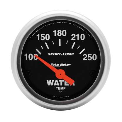 Autometer Sport Comp 3337 2" Water Temp 100-250F Gauge 3337 Photo - Primary