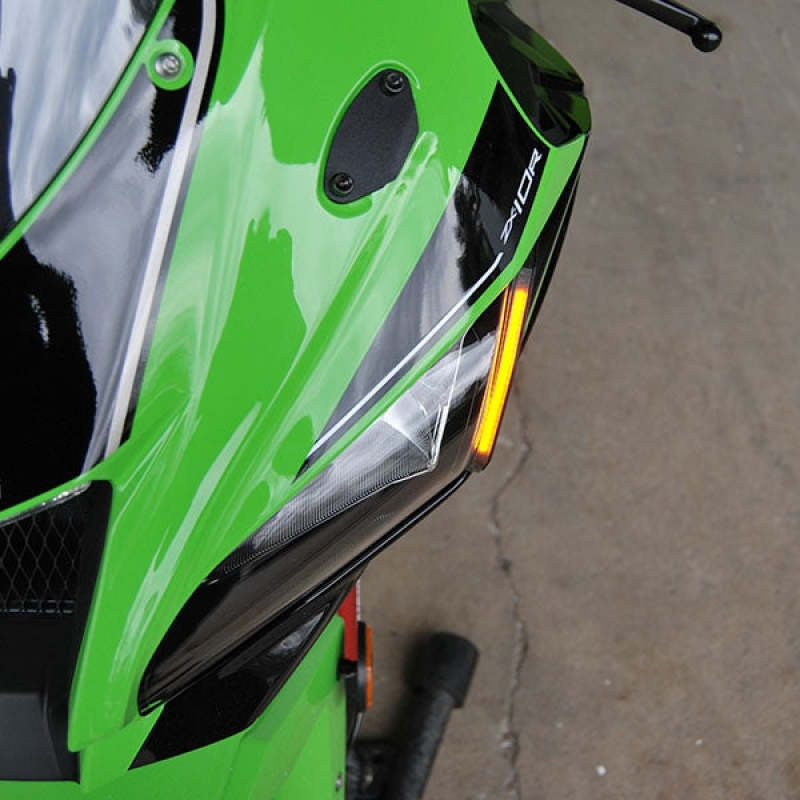 New Rage Cycles 16-20 Kawasaki ZX-10R Front LED Turn Signals w/Load EQ ZX10-FS-16 ZX10-FS-16 Photo - Primary