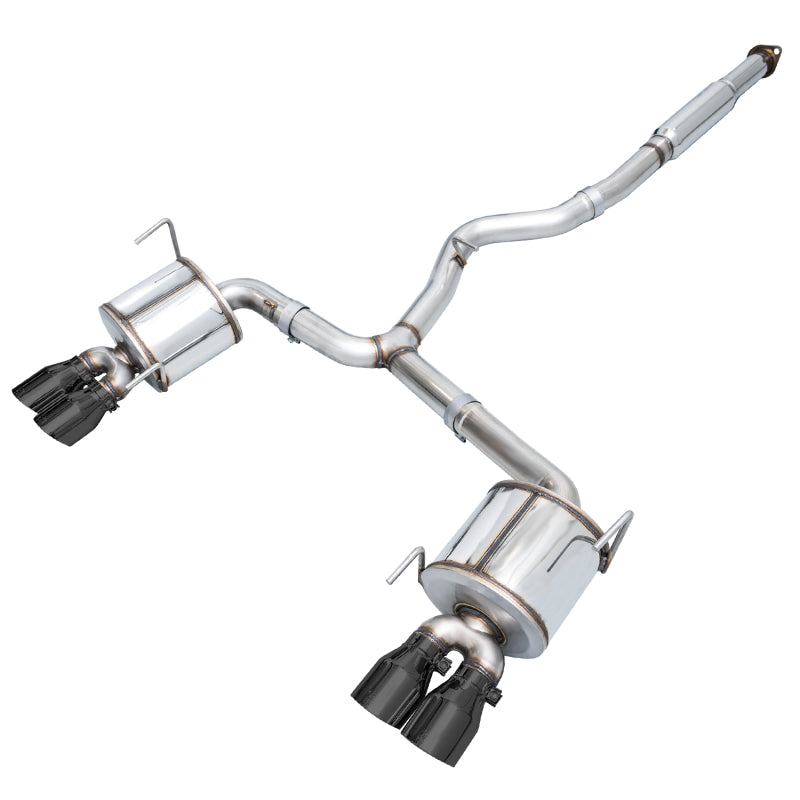 AWE Tuning Subaru STI VA / WRX GV / STI GV Sedan Touring Edition Exhaust - Diamond Black Tip (102mm) 3015-43108 3015-43108 Photo - Primary