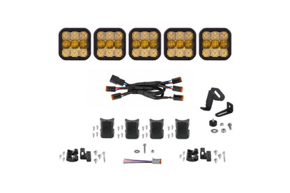 Diode Dynamics SS5 Sport Universal CrossLink 5-Pod Lightbar - Yellow Combo DD6797 DD6797 Photo - Primary