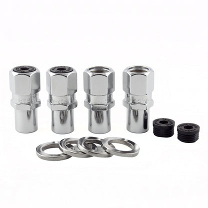 McGard Hex Lug Nut (Drag Racing Reg. Shank) 7/16-20 / 13/16 Hex / 1.86in. Length (4-Pack) - Chrome 61006 61006 Photo - out of package