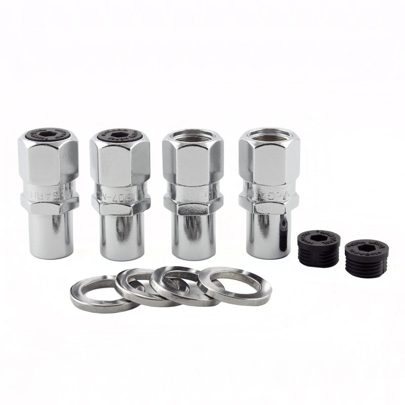 McGard Hex Lug Nut (Drag Racing Reg. Shank) 7/16-20 / 13/16 Hex / 1.86in. Length (4-Pack) - Chrome 61006 61006 Photo - out of package