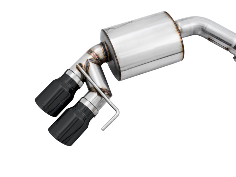 AWE Tuning 2018+ Ford Mustang GT (S550) Cat-back Exhaust - Touring Edition (Quad Diamond Black Tips) 3015-43106 3015-43106 Photo - Close Up