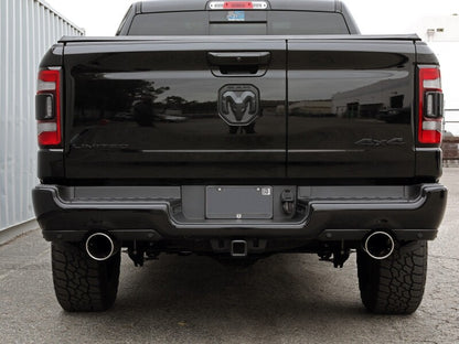 aFe Large Bore-HD 3in 409SS DPF-Back Exhaust System w/ Polished Tip RAM 1500 20-21 V6-3.0 49-42080-P 49-42080-P Photo - Mounted