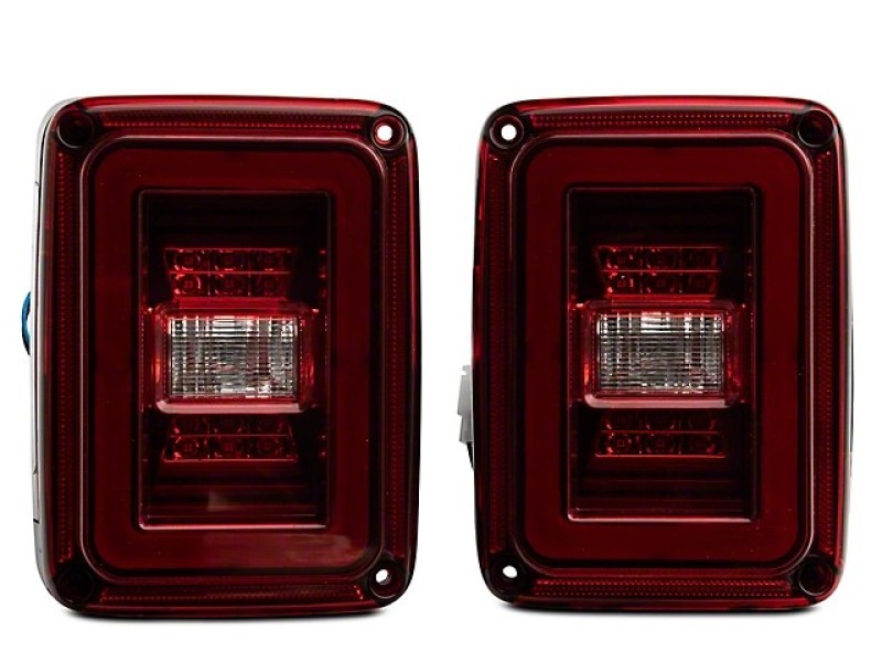 Raxiom 07-18 Jeep Wrangler JK JL Style LED Tail Lights- Black Housing - Red Lens J133626 J133626 User 1