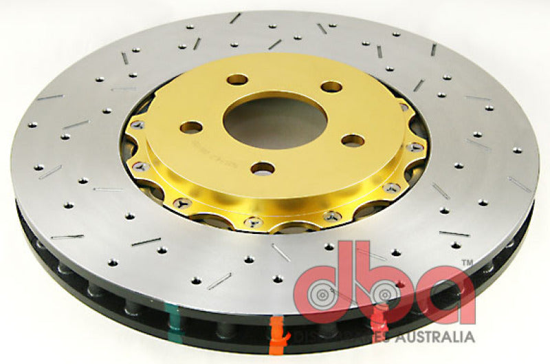 DBA 05-10 Mustang GT V8 Shelby Edition Front Drilled & Slotted 5000 Series 2 Piece Rotor Assembled w 52124GLDXS 52124GLDXS Photo - Primary