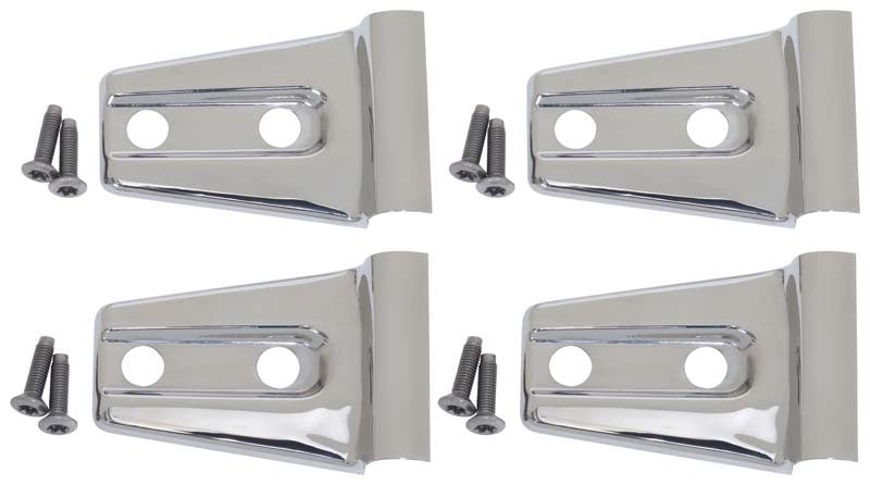 Kentrol 07-18 Jeep Wrangler JK Door Hinge Overlays 4 Pieces 2 Door - Polished Silver 30020 30020 Photo - Primary