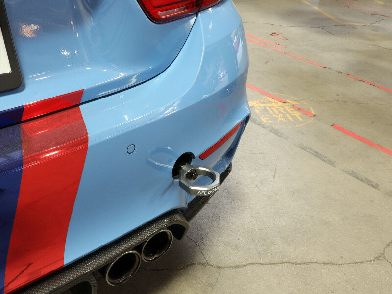aFe Control Rear Tow Hook Grey BMW F-Chassis 2/3/4/M 450-502002-G 450-502002-G Photo - Mounted