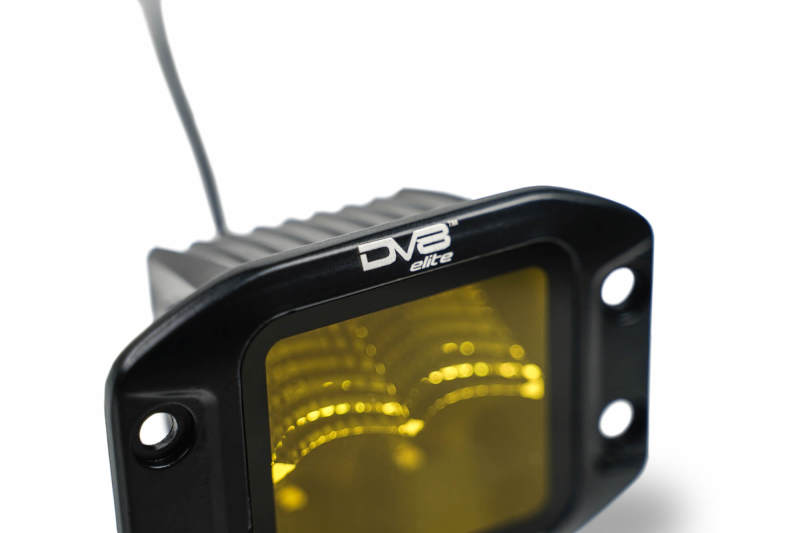 DV8 Offroad DV8 3-Inch Elite Series LED Amber Flush Mount Pod Light BE3FMW40W-A BE3FMW40W-A Photo - Unmounted