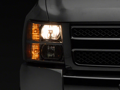 Raxiom 07-14 Chevrolet Silverado 1500 Axial OEM Rep Headlights- Chrome Housing (Clear Lens) S122323 S122323 Photo - Primary