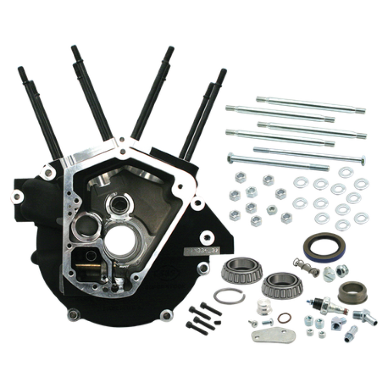 S&S Cycle 92-99 BT w/ Stock Bore Super Stock Alternator Syle Crankcase - Wrinkle Black 31-0055 31-0055 User 1