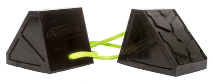 Daystar Dual Wheel Chock With 3 Foot Plasma Rope Tether KU30010BK KU30010BK Photo - Primary