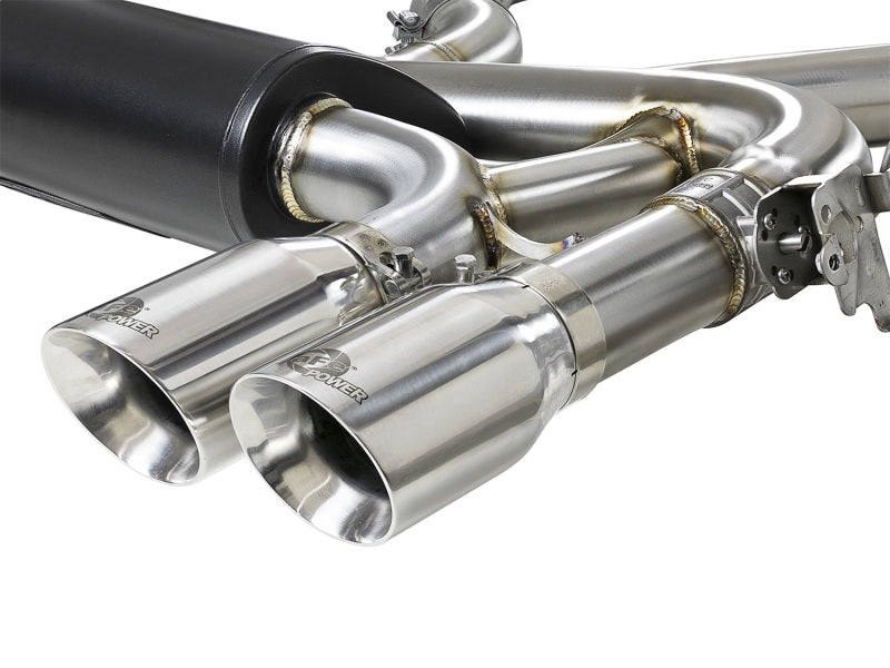aFe MACH Force-XP 3-1/2 IN 304 Stainless Steel Cat-Back Exhaust System w/ 49-36341-P Photo - Unmounted