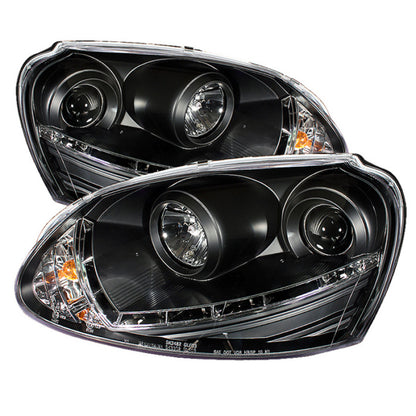 Spyder Volkswagen GTI 06-09/Jetta 06-09 Xenon/HID Model Only - DRL Black PRO-YD-VG06-HID-DRL-BK 5017529 5017529 Photo - Primary