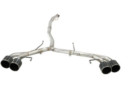 aFe Takeda 3in SS Exhaust Cat-Back 09-14 Nissan GTR V6 3.8L Carbon Fiber Tips 49-36108-C 49-36108-C Photo - Unmounted