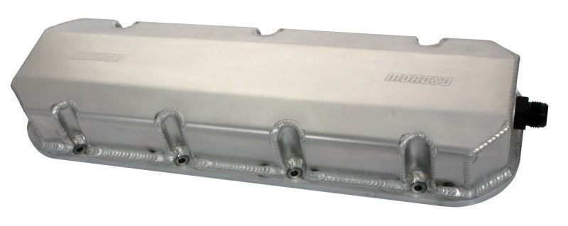 Moroso Chevrolet Big Block (w/Symmetrical Port/Stock Heads) Valve Cover -12An Fitting - Alum - Pair 68356 68356 Photo - Primary